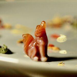 Carnelian Tiny Howling Wolf
