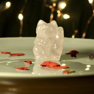 Clear Quartz Lucky Cat