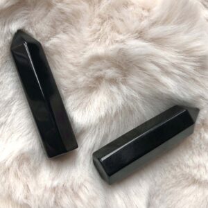 BLACK OBSIDIAN POLISHED POINT