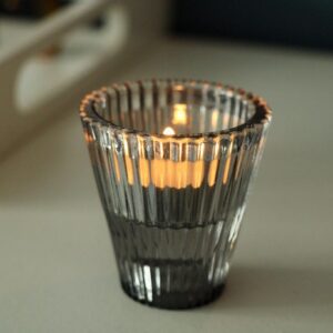 Flip Dinner / Tealight Candle Holder – Midnight Grey