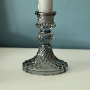 Vintage Dinner Candle Holder – Midnight Grey