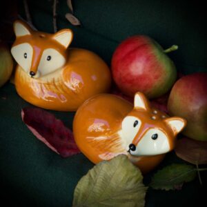 FOX SALT & PEPPER SHAKERS