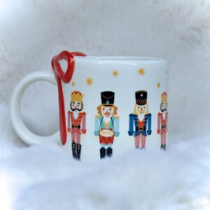 NUTCRACKER & BOW FESTIVE MUG