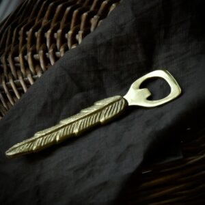 GOLDEN FEATHER BOTTLE OPENER