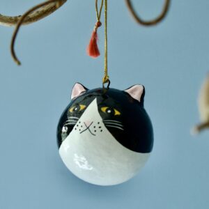 MIDNIGHT CAT BAUBLE DECORATION