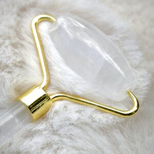 clear quartz roller for wellbeing and face routine